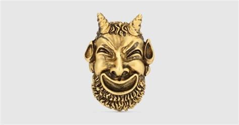 Gucci Silenus Mask Cocktail Ring 